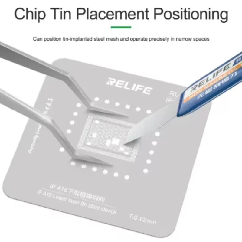 Tin Planting Tweezers Corrosion-Resistant Tools for Soldering and IC Chip Micro-repair Pliers Stainless Steel