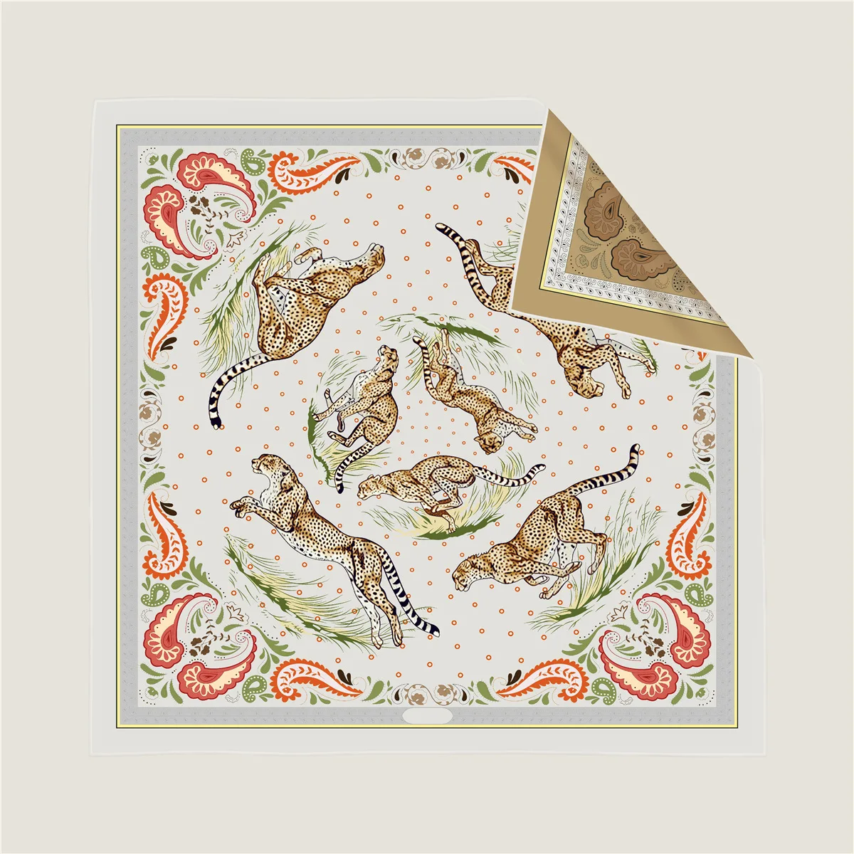 New Brand leopard Two-sided Print Headband Scarf Women Fashion 90*90cm Hijab Bandana Neckerhicef Beach Sun Protection Shawl