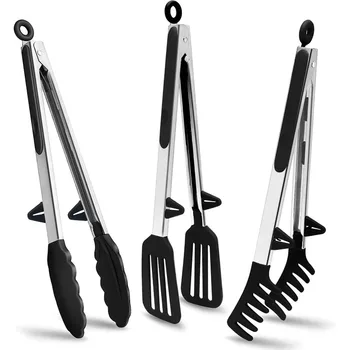 Kitchen Tongs Silicone Food Tongs Non Stick Cooking Serving Tongs For BBQ Salad Steak Pasta Spaghetti Noodles