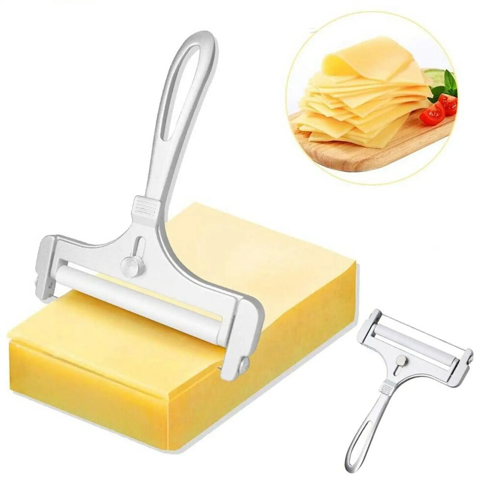 Premium Steel Cheese Slicer With Wire Adjustable Thickness Cheese Butter Cutter For Effortless Cutting Everyday