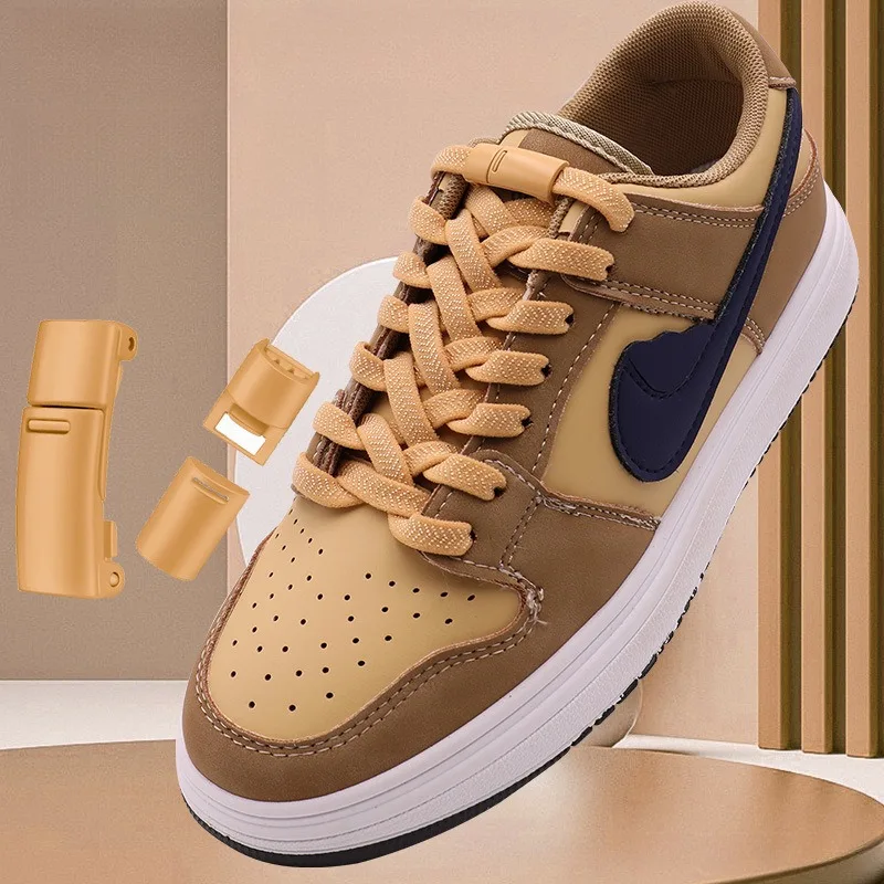 1 Pair Magnetic Locking Shoelaces Without Ties Sneakers Elastic Laces Children Adults Quick on/Off Shoelaces Shoe Accessories