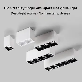 LED 밝기 조절 가능 사각형 다운라이트, 실내 장식, LED 조명, 표면 장착 스포트라이트, 천장 조명, 주방 실내 조명