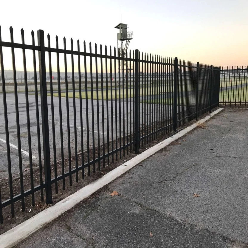 Black Commercial Metal Fence Panel 2
