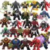 Building Blocks Marvel Transformation Figures Big Goblin Spiderman Iron Man Venom Captain Hawk Deadpool Technic Armor Gift Toys 1