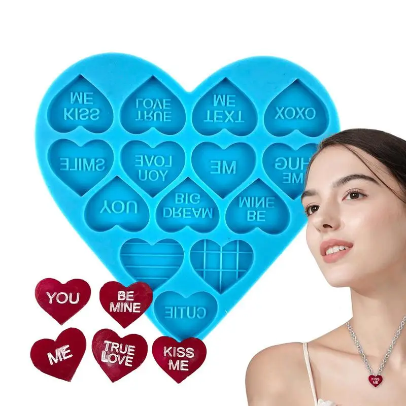 

Heart Earring Molds Keychain Mould for Epoxy Resin Valentine's Day Heart Silicone Resin Jewelry Molds DIY Epoxy Resin Casting