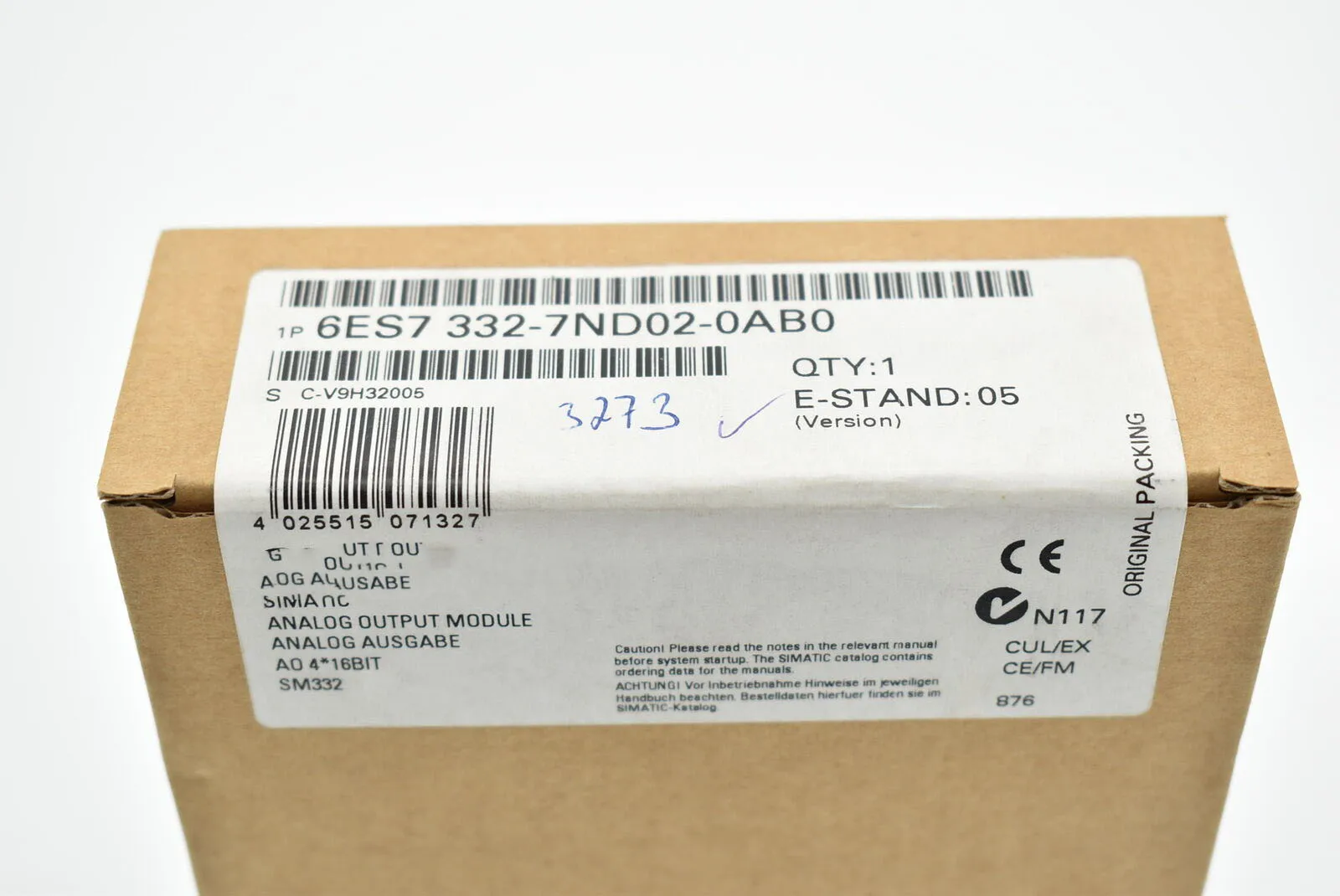 

1pc 6ES7332-7ND02-0AB0 Servo Driver New In Box Via Fedex/Dhl 1 Year Warranty Free Fast Ship
