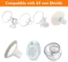 2pcs Flange Inserts Compatible Breast Milk Pump 24MM Flange Replacement 15mm17mm 19mm 21mm Breast Pump Accessories 5