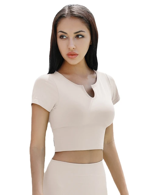 Korean Style Girls Naked Sense Sports Top With Hanging Neck And Beautiful  Back Tight, Thin, And Sexy Fitness Fake Two Tight Long Sleeve Shirt For  Women 8UMD 210603 From Bai02, $23.98