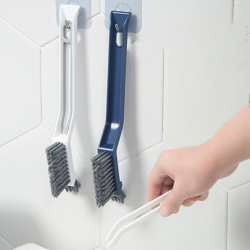 

3 in 1 Plastic Bathroom Floor Brush Hard Bristle Gap Cleaning Brush for Corner Multi-Surface All-Around Household Cleaning Tool