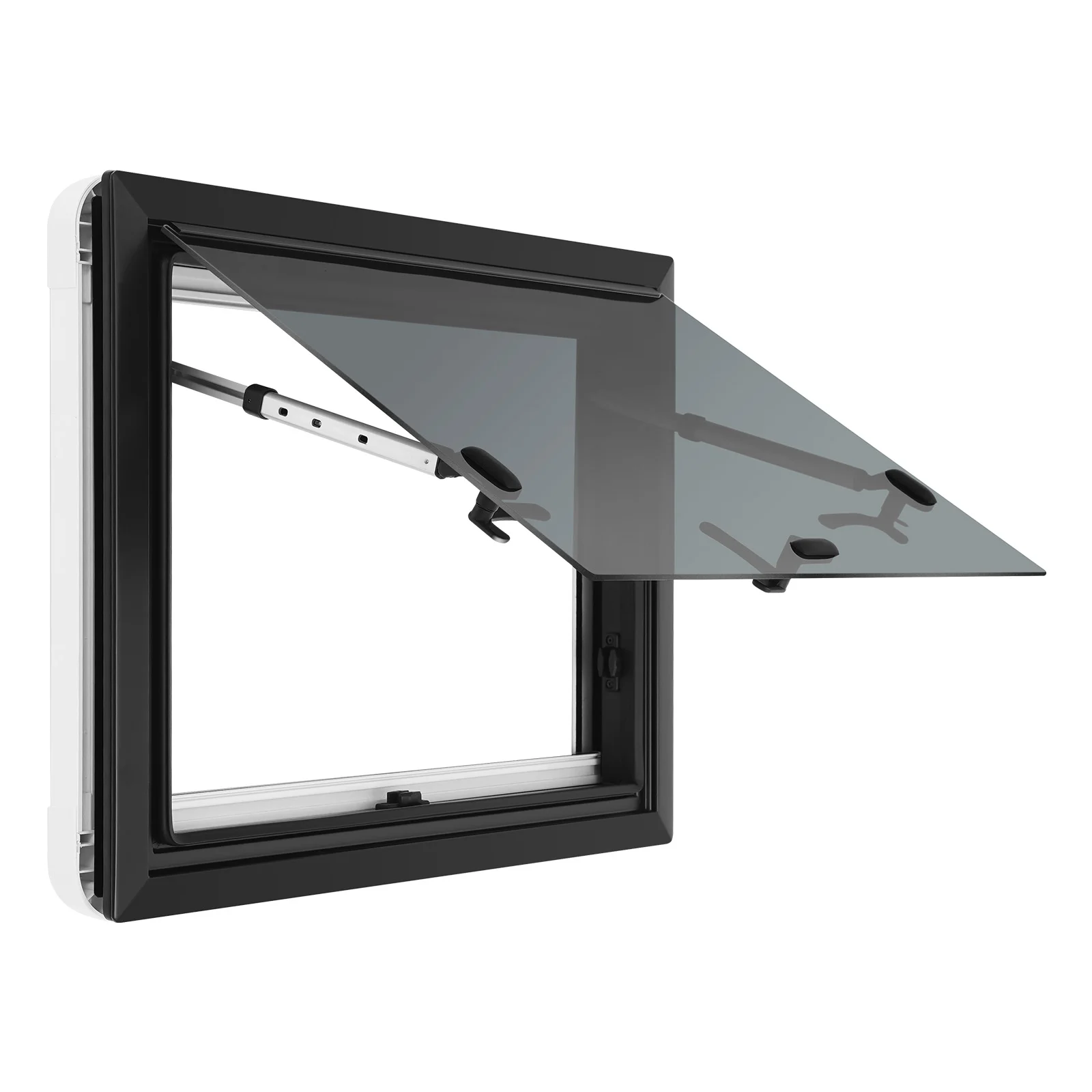 Extrapoliertes Lüftungsfenster für Wohnwagen, 600 x 450 mm, Oberlicht mit 65 ° Einstellbarer Winkel, integrierter Insektenschutz – Detail 10