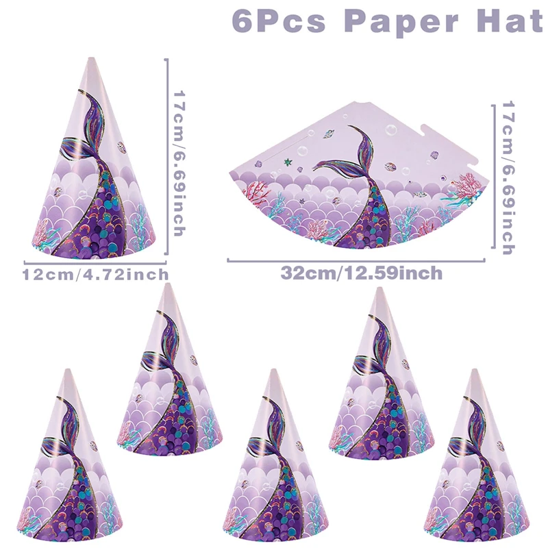 Mermaid-Themed Popcorn Boxes for Birthday and Baby Shower Decorations