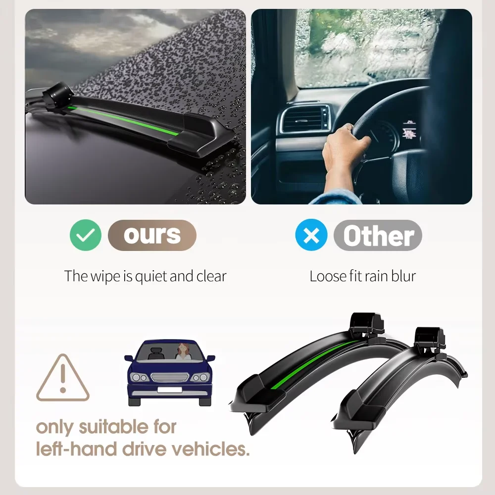 Car Wipers For Kia Cerato K3 BD MK3 2019 2020 2021 2022 Sedan Front Wiper Blade Rubber Car Windshield Windscreen Car Accessories 5