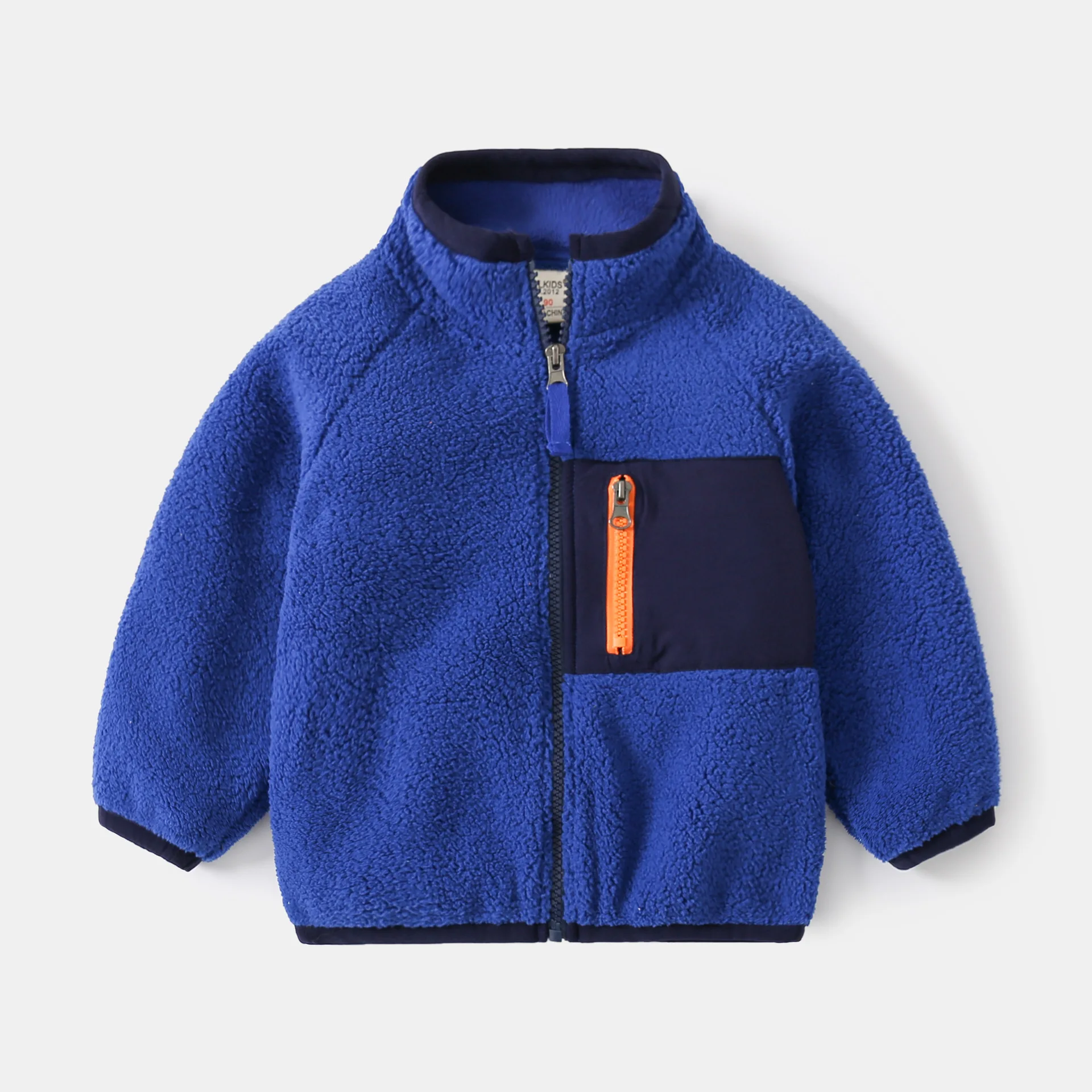 thumbnail image 1 of Chaqueta informal con cremallera y bloques de colores para niños, nueva sudadera de polar con cuello alto y manga larga elegante para primavera y otoño para niños de 2 a 7 años, 1 of 4