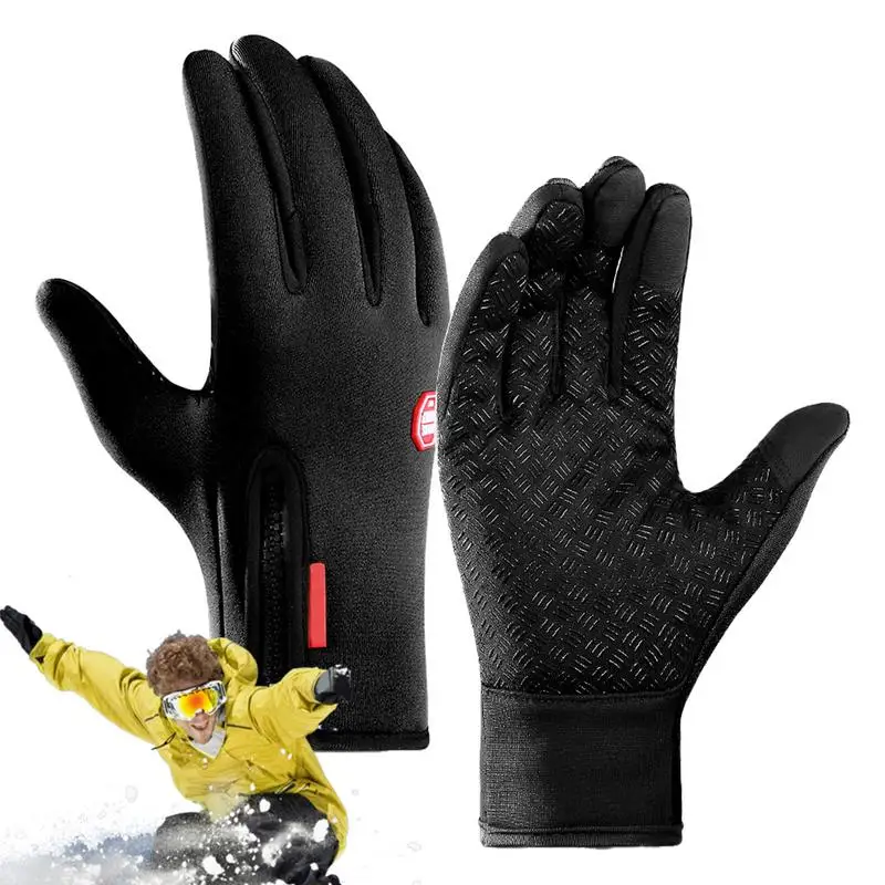 

Зимние перчатки, перчатки для сенсорного экрана, водонепроницаемые ветрозащитные велосипедные перчатки с открытыми пальцами, варежки для мужчин и женщин