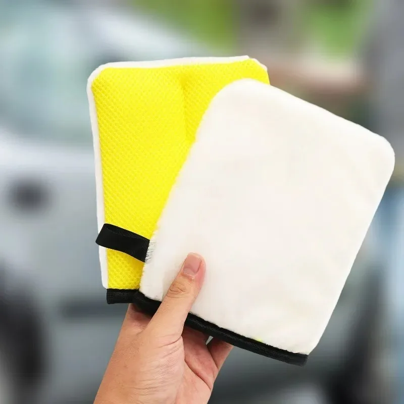 Microfiber Car Cleaning Glove for Interior Detailing Pet Hair Removal and Dusting Reusable Double-sided Wash Glove