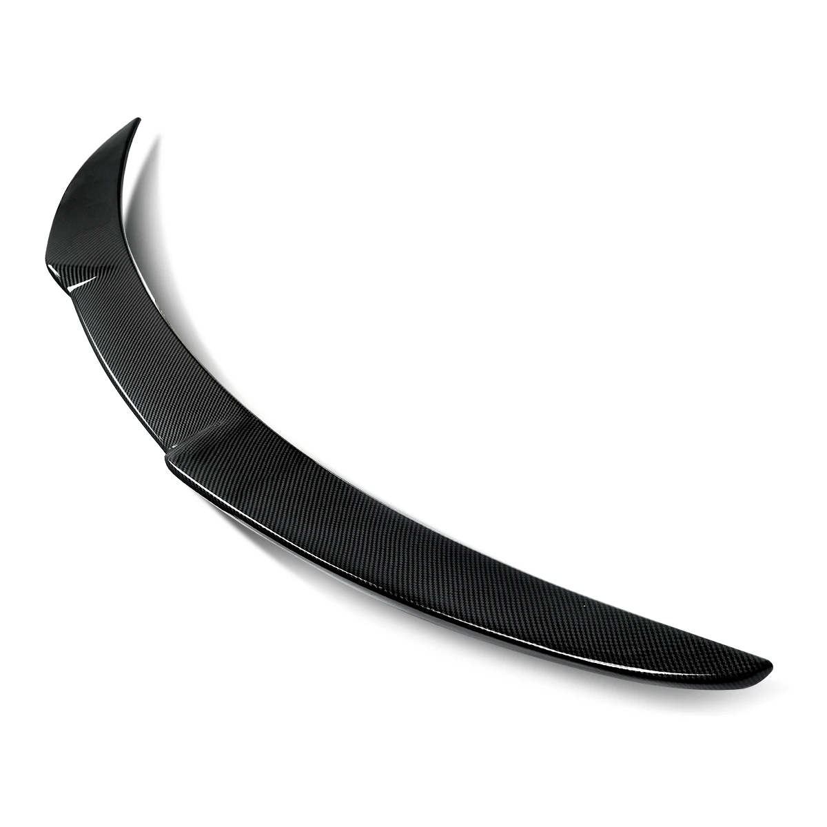V Style Rear Lip Spoiler Compatible with 2017-2021 Alfa Romeo Giulia Quadrifoglio Carbon Fiber Look Rear Spoiler Rear Tail Wings