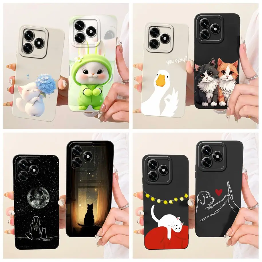 Cute Cat Duck Rabbit Soft Candy Silicone Shockproof Case Cover