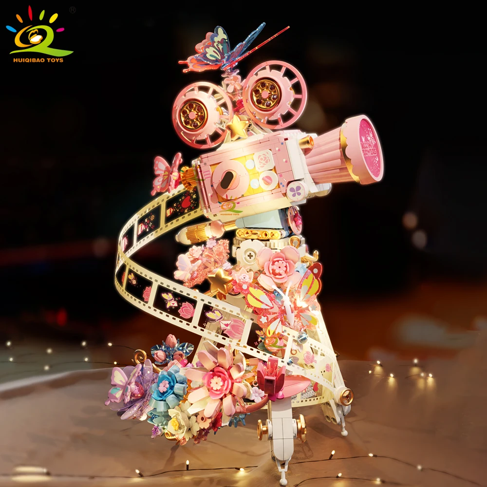 HUIQIBAO 공물 카메라 빌딩 블록 브릭, Moc VCR 모델 세트, 어린이 장난감, 소년 소녀, 성인용 생일 크리스마스 선물
