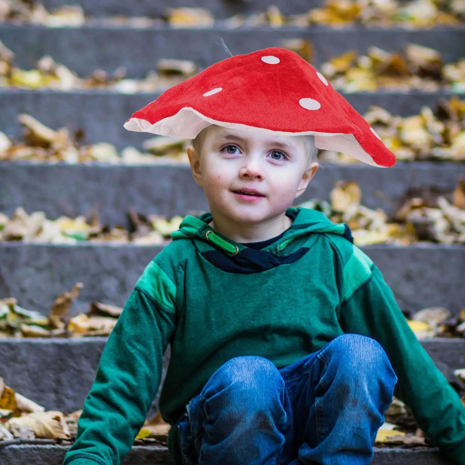 Red Mushroom Hat Toad Hat Funny Plush Mushroom BeretCap Kid Cute Headwear Stage performance Costume halloween Party Cosplay prop