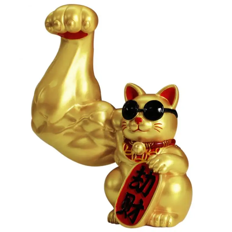 

Big Arm Lucky Cat Figurine Gift Welcome Cat Door Interior Living Room Decor Lucky Cat Chinese Waving Arm Fortune Accessories