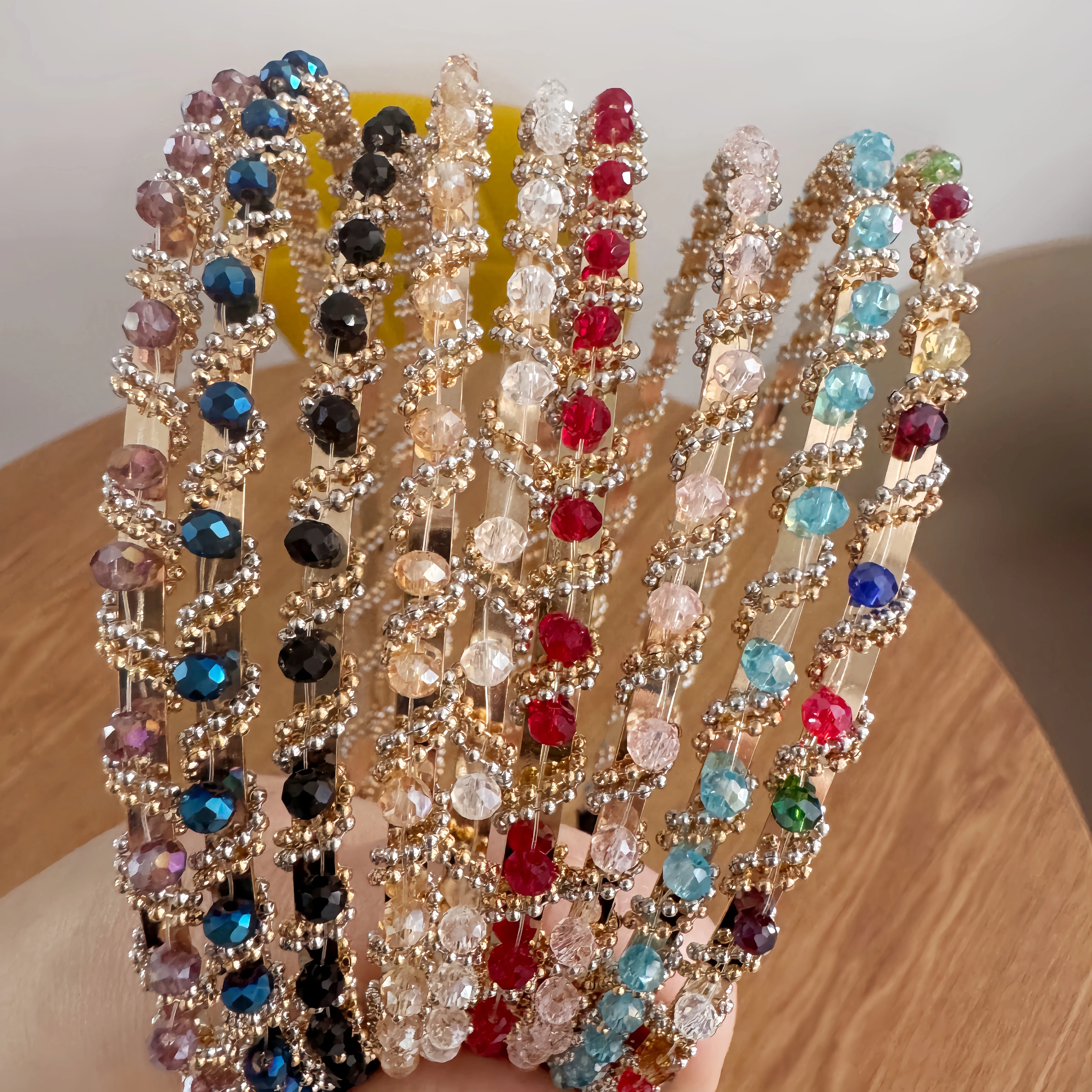 4/8 Stück modische Kristall-Stirnbänder für Frauen und Mädchen, Haarschmuck, Party-Dekoration, Urlaub, glitzernde Haarbänder, Mädchen-Haar-Accessoires