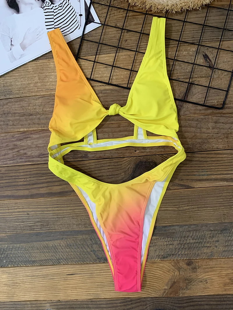Women Swimsuits Sexy One Piece Swimsuit Cut Out Thong Monokini Bathing Suit Black Red Green White Beach Swimming women sport swimsuits women swim dresses