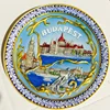 12CM European American TV Restaurant Background Wall Decoration Ceramic Plate Mediterranean Home Decor Tourist Souvenir Sunchamo 3