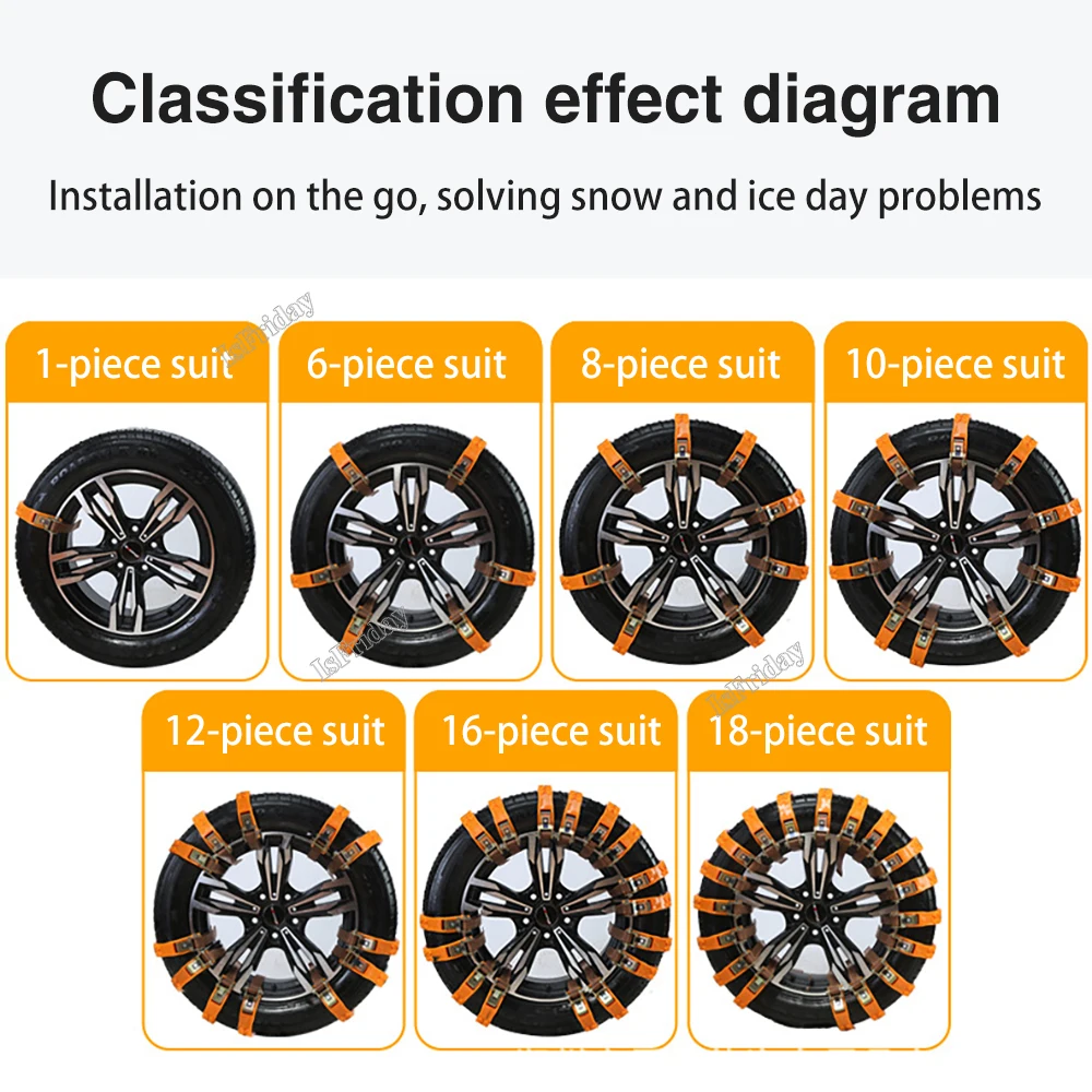 ISFRIDAY Automobile tires, anti slip chains, vans, sedans, off-road vehicles, snow chains should be universal
