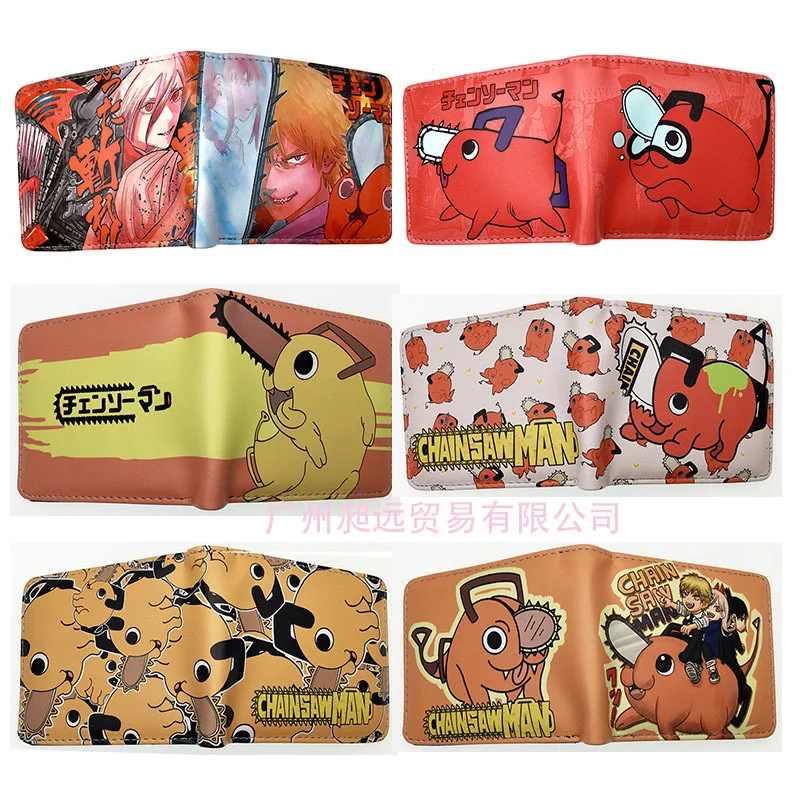 

Anime Chainsaw Man Pochita Men 's Wallet Money Bag Leather Short Wallet Cartoon Casual Walltes Multi-card Soft Purse Coin Bag