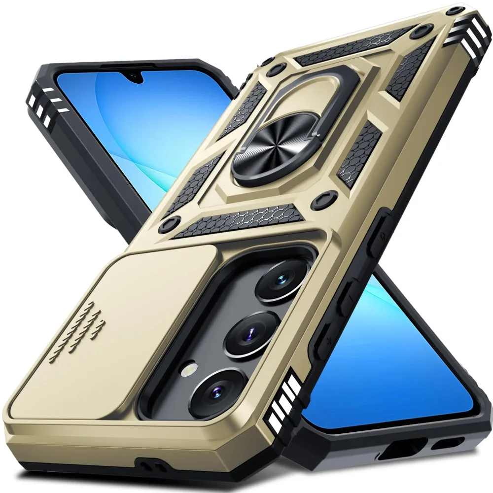Rugged Military-Grade Protective Case with Slide Camera Cover
