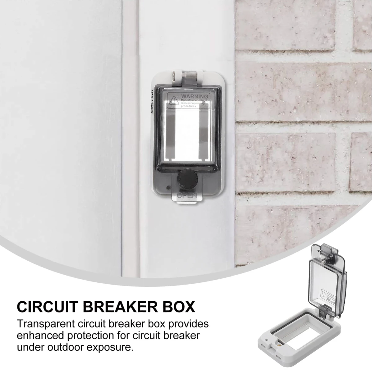 Transparent plastic protective window cover circuit breaker switch box IP 67 waterproof impact resistant panel