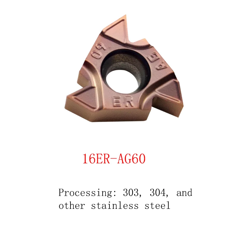 10PCS CNC 외부 스레드 카바이드 인서트 16 IR 16 ER 내부 스레드 선택 터닝 인서트 스테인레스 스틸 용 블레이드