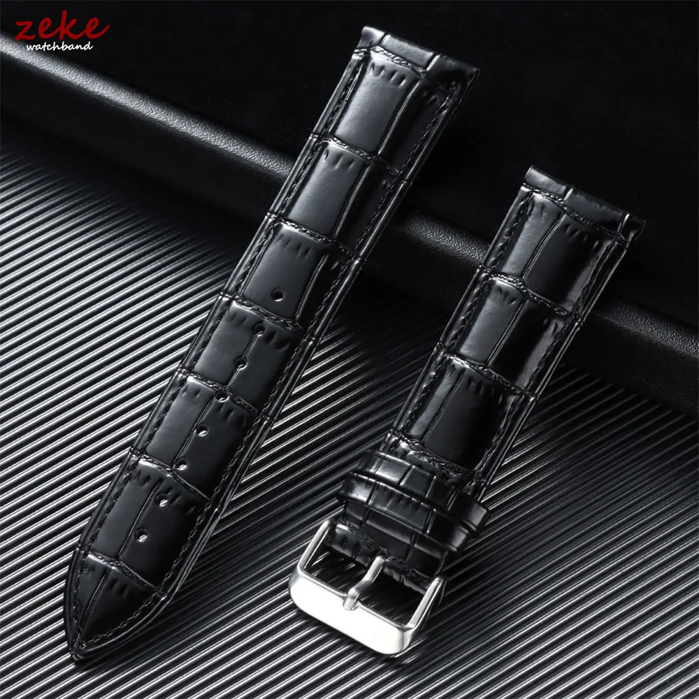Bamboo Pattern Leather Watchband - Universal Design, Multiple Sizes Available