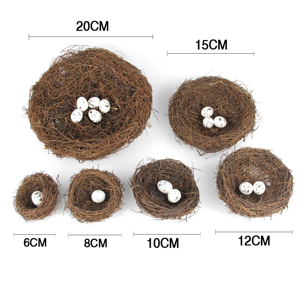 Title 6, 1pc Natural Handmade Straw Bird Nest Pigeon Hou...