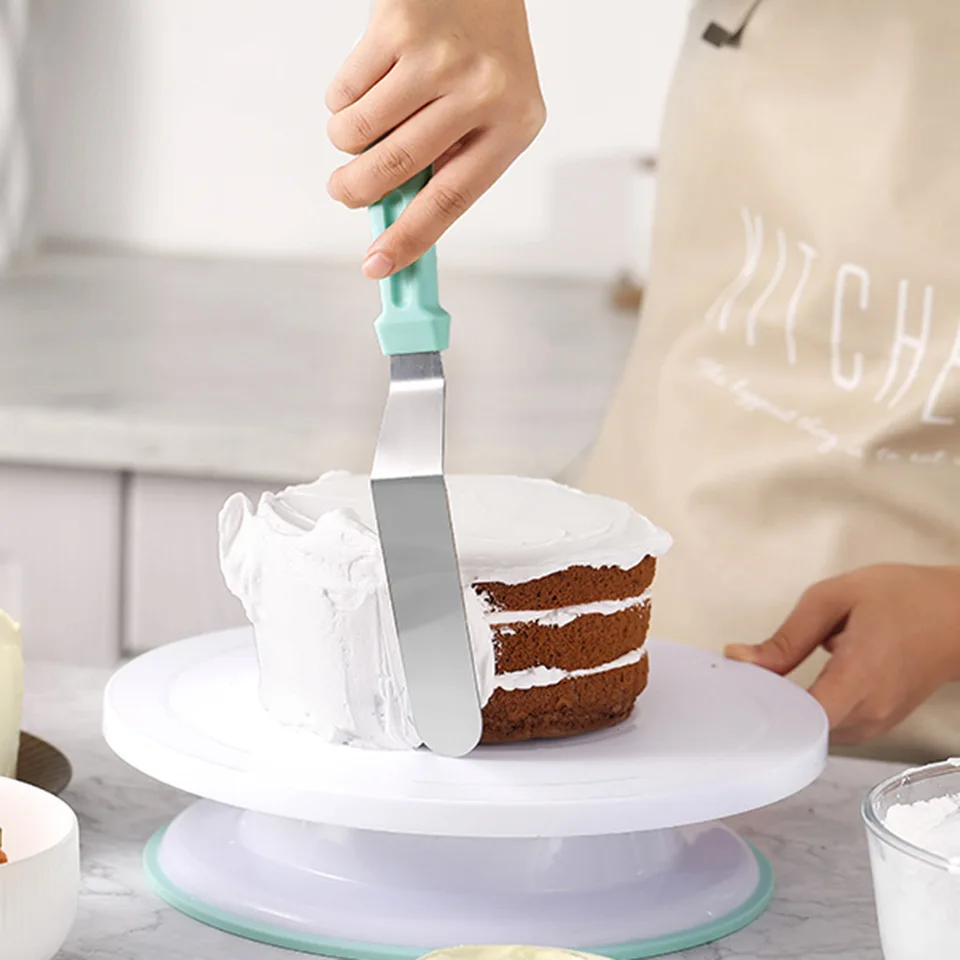 Trancheur à Pain En Acier Inoxydable Avec Spatule à Gâteau Et Grattoir De Pâte - YWEI