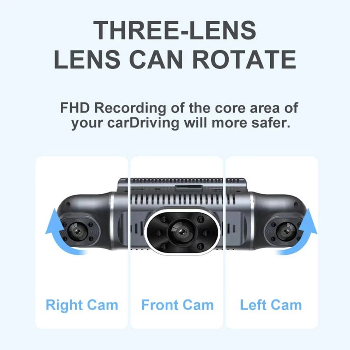 360 도 파노라마 4 렌즈 대시 캠, 3 인치 FHD 1080P IPS 스크린, 4 채널 비디오 녹음기, 나이트 비전, 4 분할 스크린 대시 캠