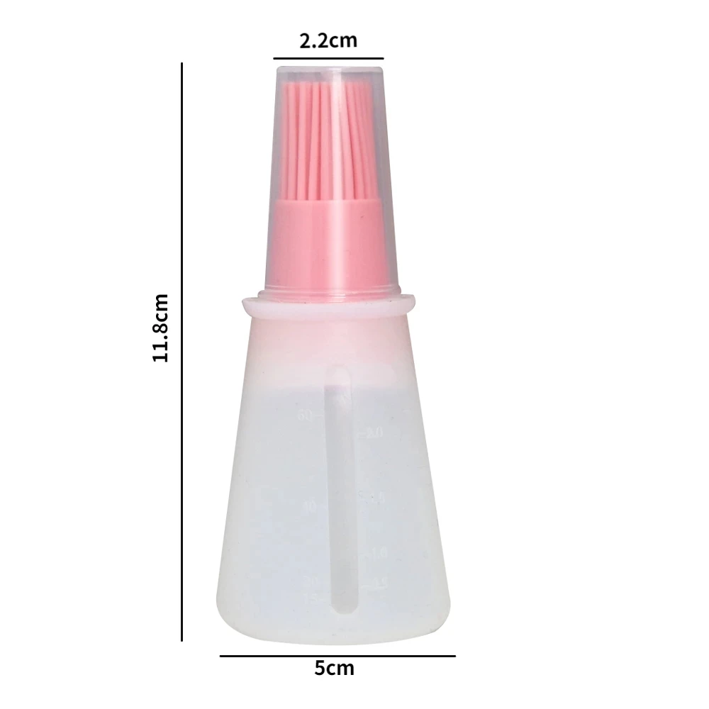 Barbecue Oil Brush Oil Bottle With Brush Silicone Portable Dispenser For Kitchen BBQ Baking Cooking Tool Accessories Gadgets