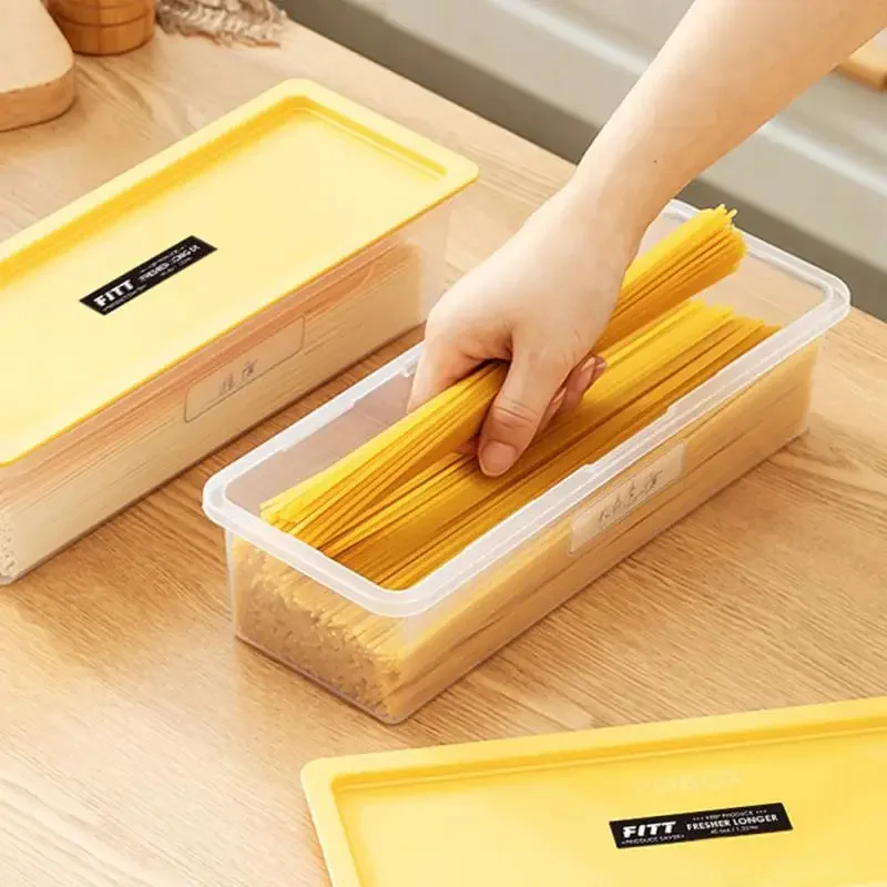 Plastic Container Large Capacity Airtight Rectangular Pasta Box Noodles Container Kitchen Food Storage Jar Fresh-keeping Case 3