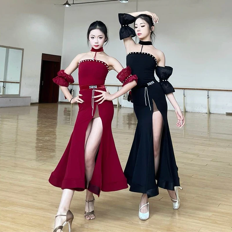 新品 社交ダンスドレス 上下セット トップス スカート 新品 【公式通販】