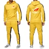 Men ROG Republic Of Gamers Tracksuit Hoodies Solid Color Thick Pullover Long Pant 2-piece Set Autumn Fleece Jogger Sports Suit 5