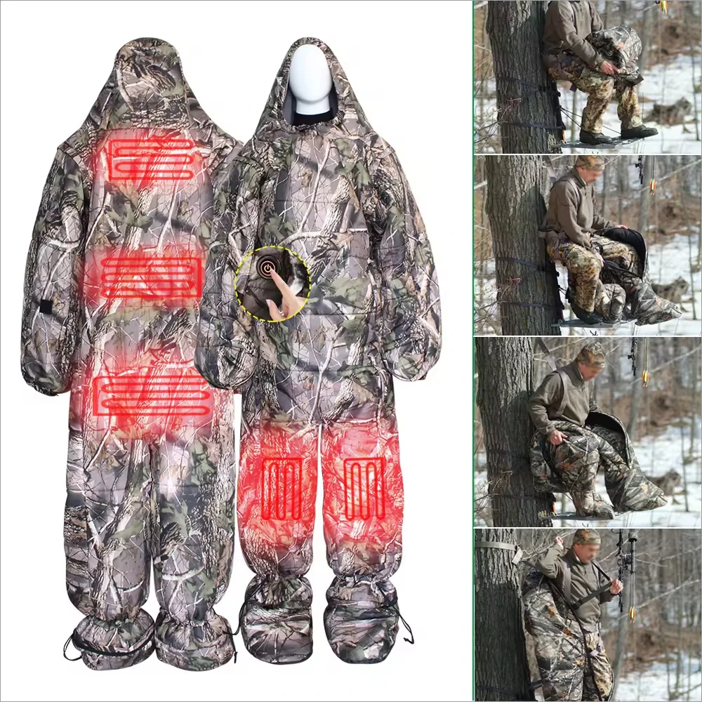 Electric Winter Outdoor Mummy Heated Sleeping Bag Suit Sports Waterproof Down Hiking Camping Heated Sleeping Bag