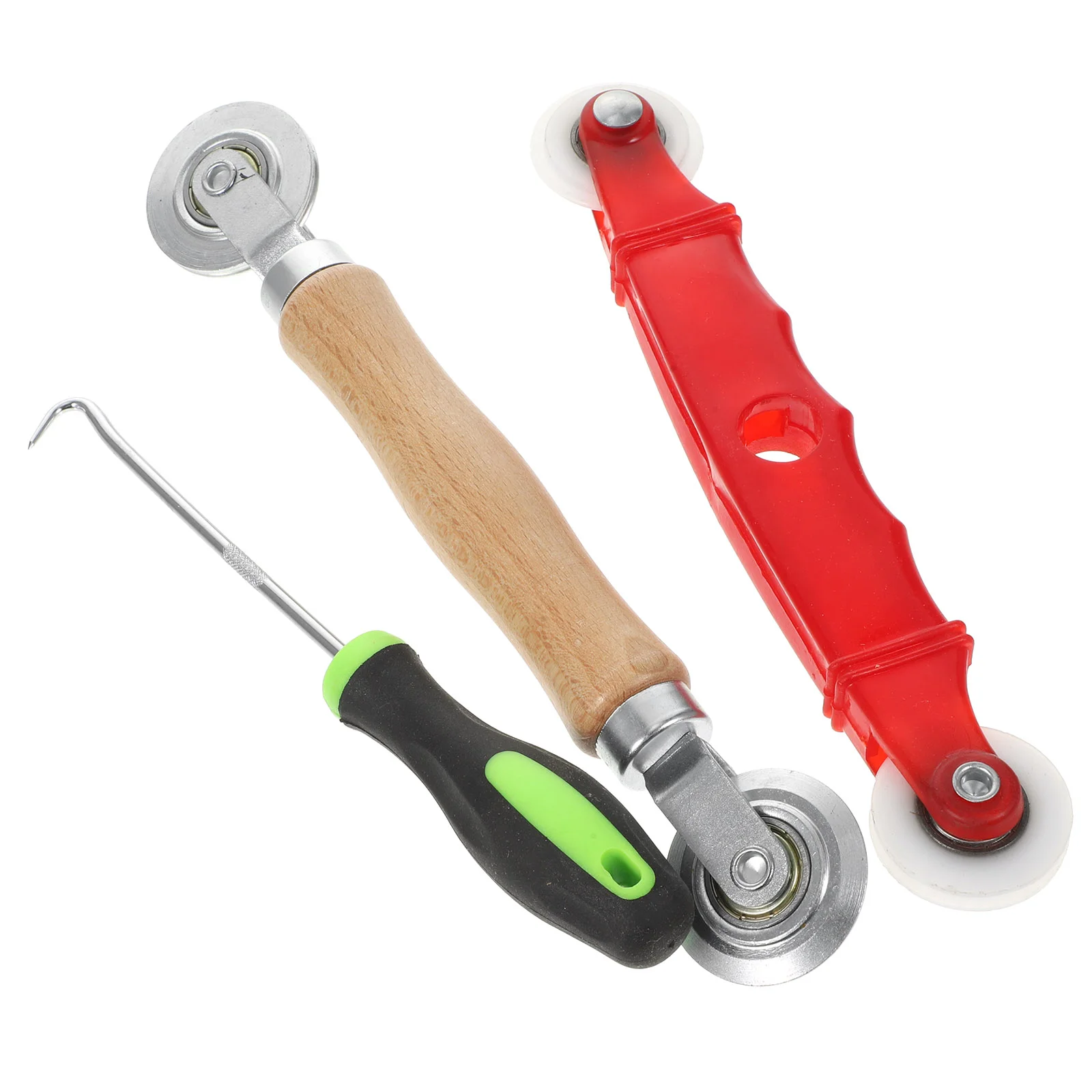 Press Screen Pulley Roller Scroll Wheel Window Installation Tool Mesh Spline Remover Hook Steel Wooden Repair Kit Rolling Tools