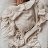 Knitted Baby Swaddle Blanket for New Born Babies Accessories Ruffle Stroller Blanket Bedding items Infant Nap Bed Cover 1