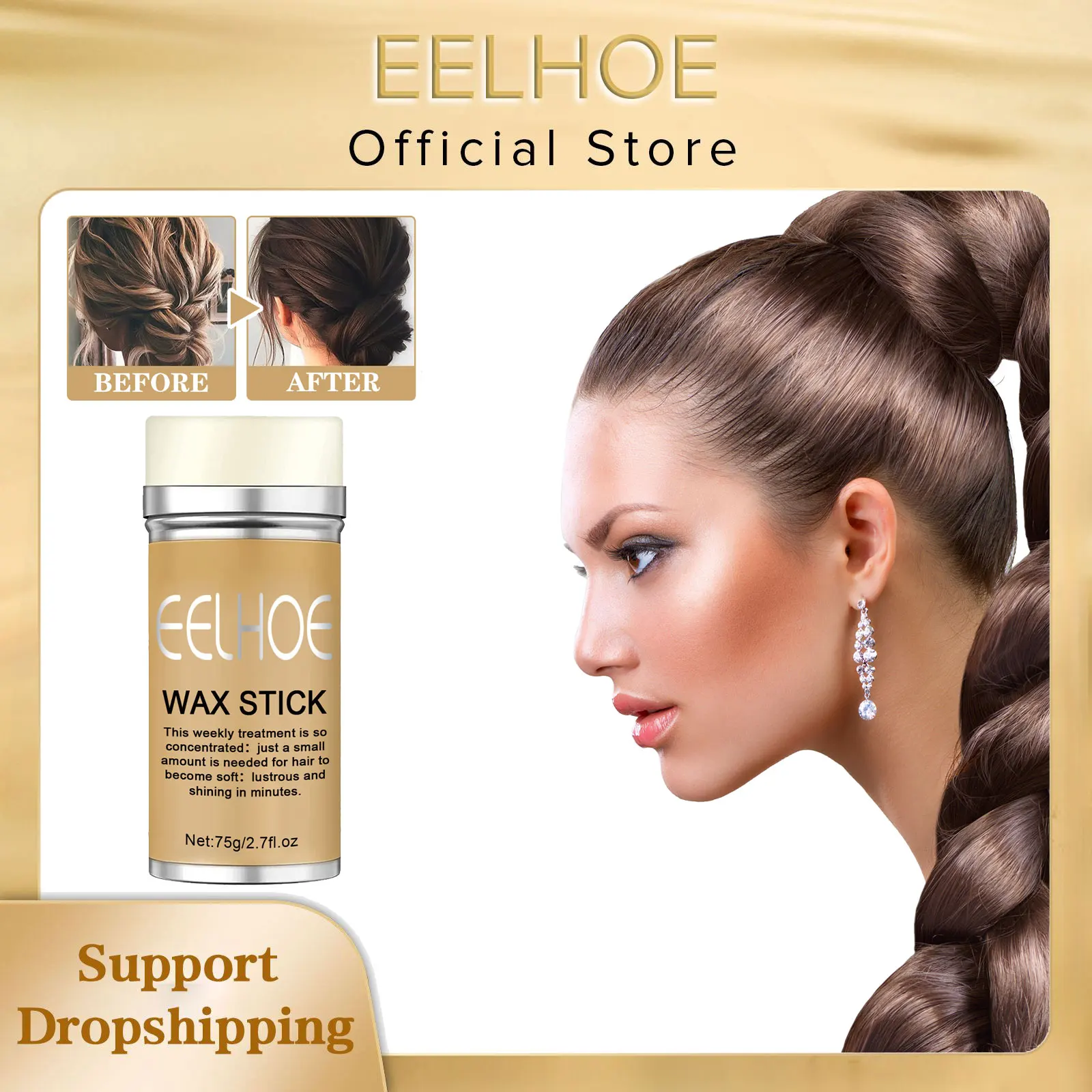 Eelhoe Hair Wax Stick Fluffy Crespo Fisso Non Grasso Capelli Rotti Controllo Artefatto Uomini E Donne Bastone Professionale Per Lo Styling Dei Capelli