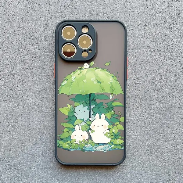 Cartoon Niedliche Kleine Kaninchen Abdeckung Für iPhone 16 14 15 Pro Max 13 12 Mini 11 Pro Max 15 7 8 Plus SE X XR XS Stoßfest Abdeckung Funda – Detail 8
