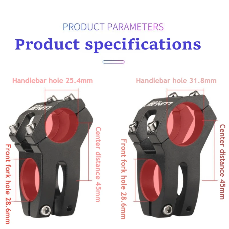 31.8mm En Alliage D'aluminium Vélo de Montagne Vélo Court