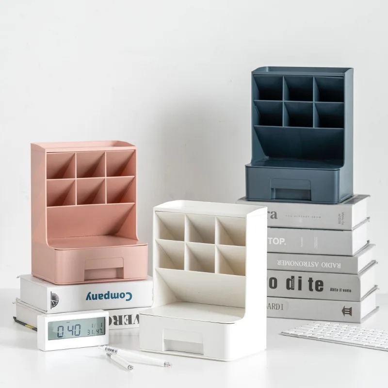 Desk Organizer Oblique Pen Holder Storage Box Office Desktop Multi-Function Pen Holder Student Stationery