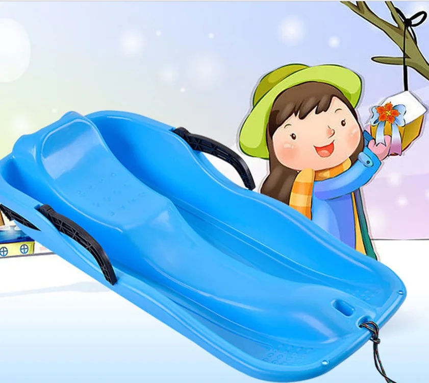 Top Hot Winter Outdoor Sport Thicken Kids Adult Snow Sledge Sleigh Outdoor Grass Plastic Boards Sand Slider Snow Luge Ski Board