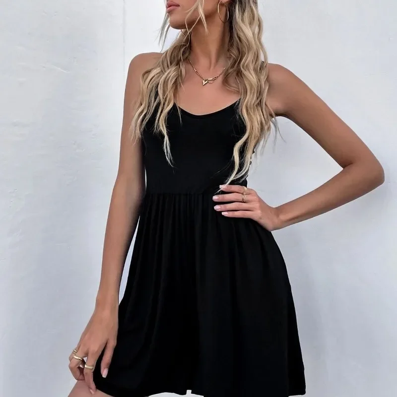 Fashionable Women's Clothing 2024 Collection Waist Wide Truffle Back Pocket Knitted Suspender Jumpsuit Shorts Street Wear YSQ09