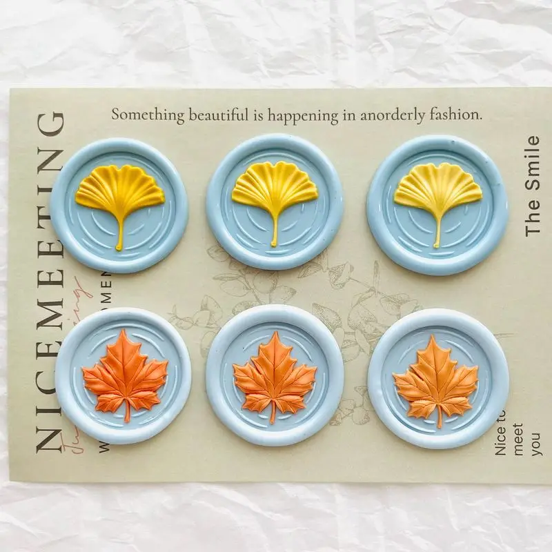 3D Relief Seal Wax Stamps Copper Head New Ginkgo Leaf DIY Sealling Wax Stamp Envelope Wedding Invitation Crafts Decoration